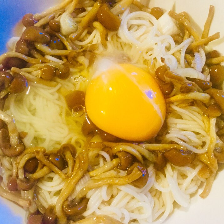 なめこ卵そうめん